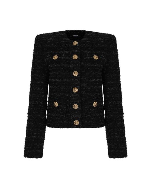 Balmain Jassen ,Zwart ,Tweed Tweed Blazer in het Black