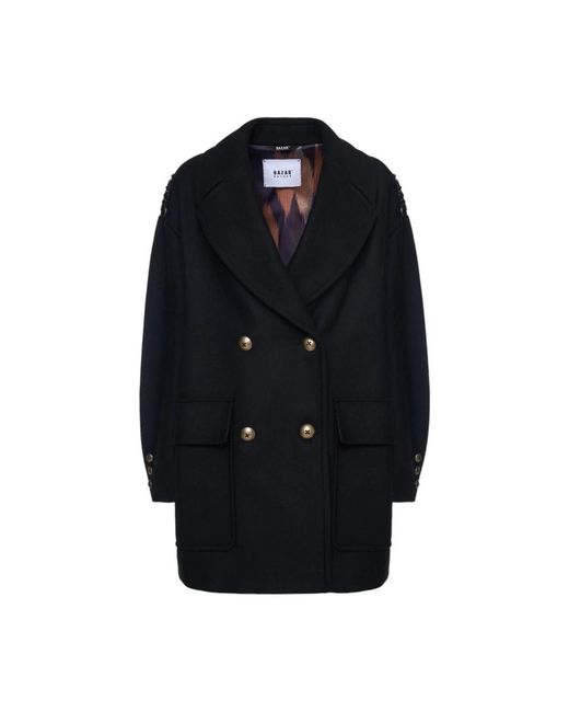 Bazar Deluxe Blue Double-Breasted Coats