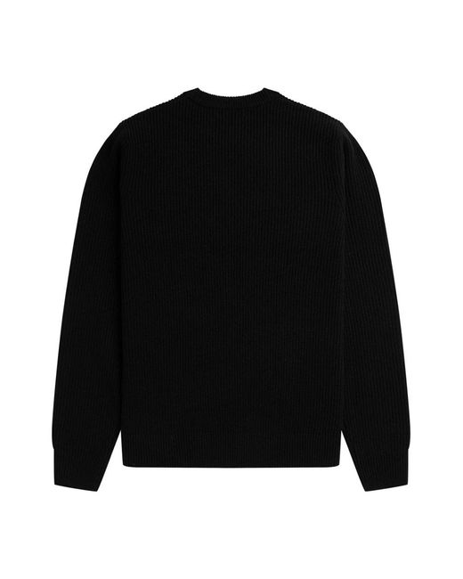 Fred Perry Black Round-Neck Knitwear for men