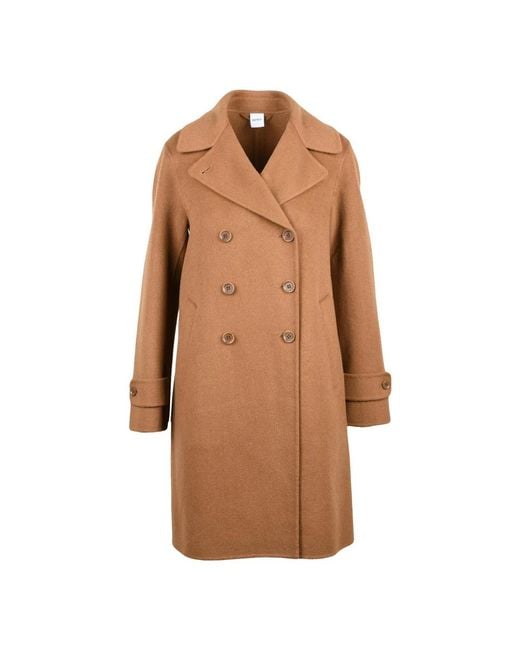 Aspesi Brown Double-Breasted Coats
