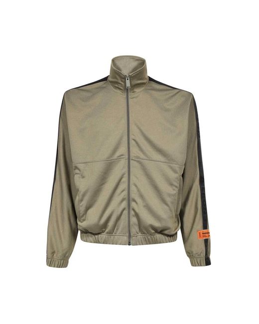 Heron Preston Hoodies & Sweatvesten ,Groen ,Katoen Hoodie Met Volledige Ritssluiting En Geborduurd Logo in het Green voor heren