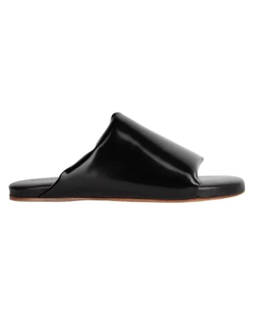 Bottega Veneta Black Sliders