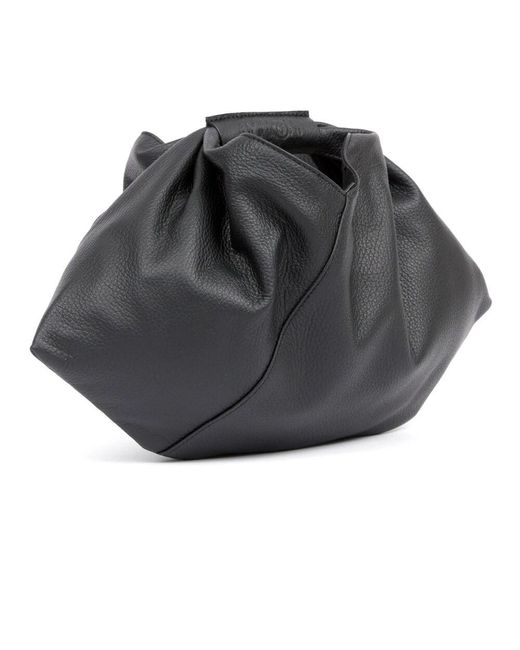 MM6 by Maison Martin Margiela Black Gekräuseltes minikleid