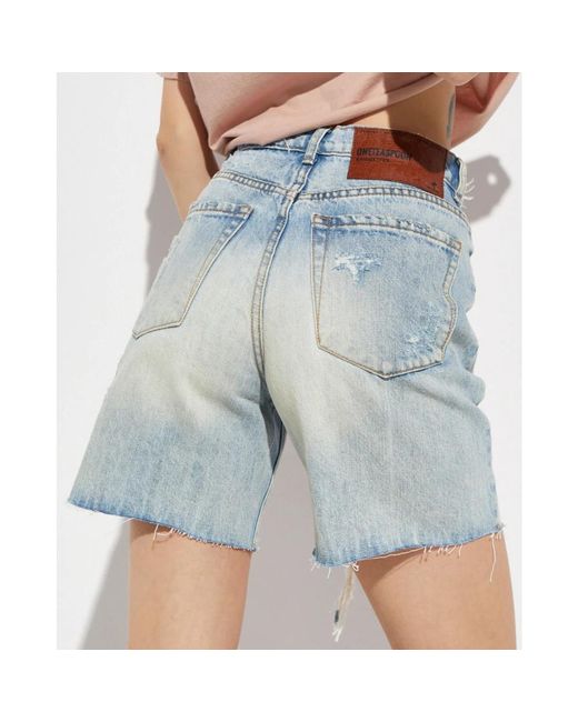 Shorts De Mezclilla De Talle Alto Bridgette, Mujer, Talla One Teaspoon de color Blue