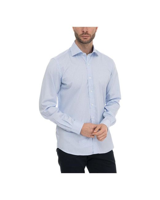 Fay Blue Formal Shirts for men