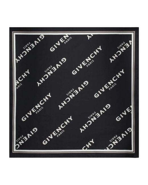 Silky Scarves Givenchy de color Black