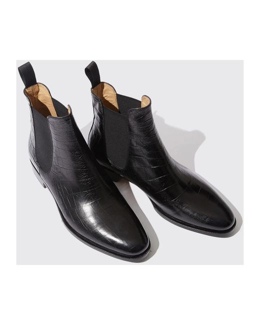 Scarosso Black Giancarlo Chelsea Boots for men