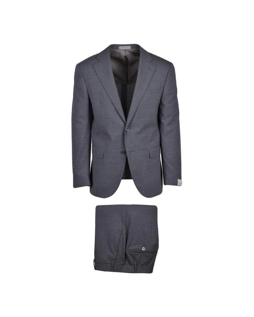 Corneliani Blue Single Breasted Suits for men