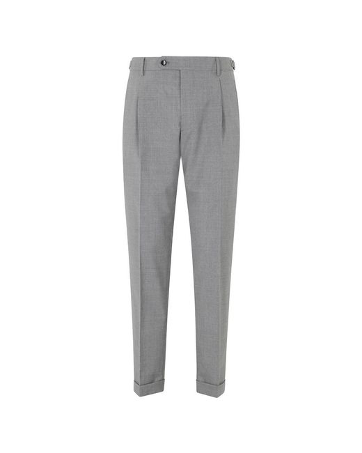 BERWICK 1707 Gray Suit Trousers for men