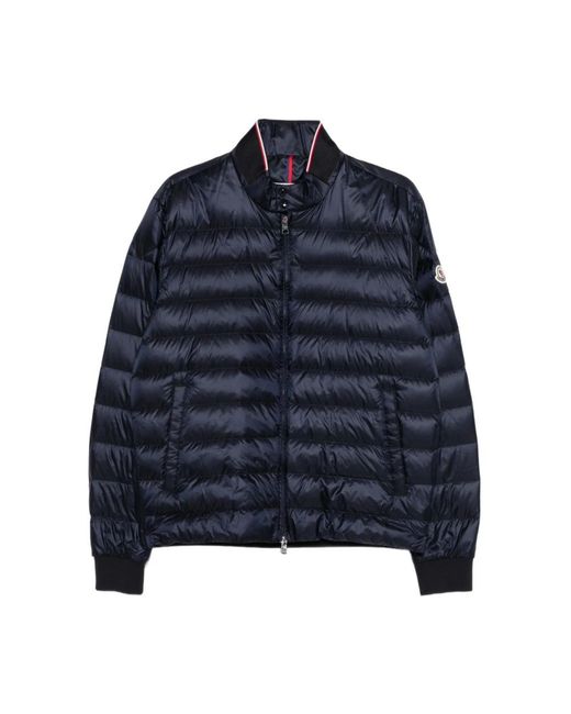 Moncler Jassen ,Blauw ,Polyester Piumino Corto Rigel in het Blue voor heren