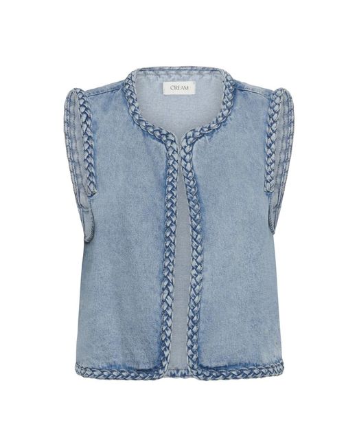Cream Blue Waistcoats