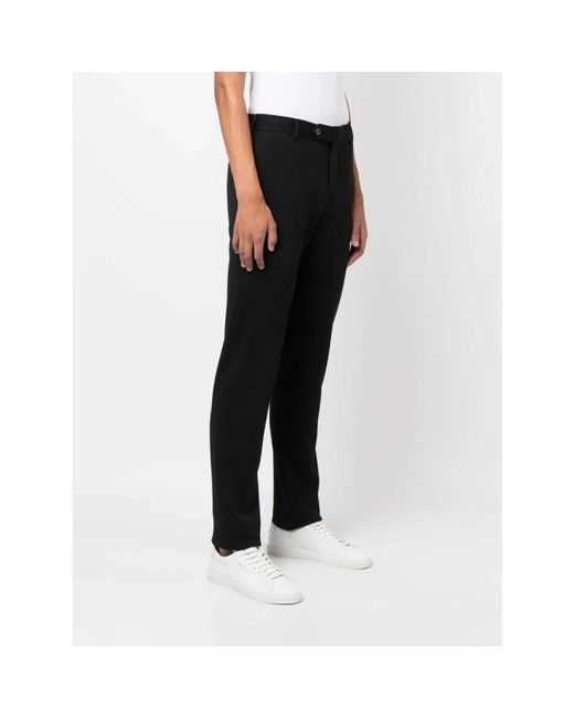 PT Torino Black Slim-Fit Trousers for men