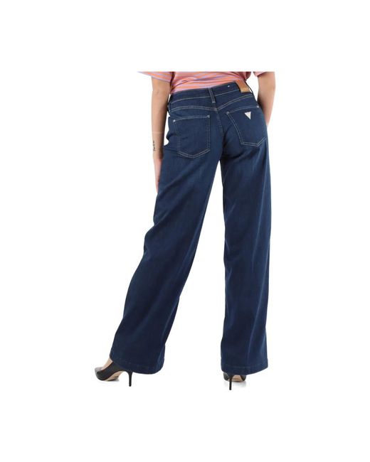 Jeans > wide jeans Guess en coloris Blue