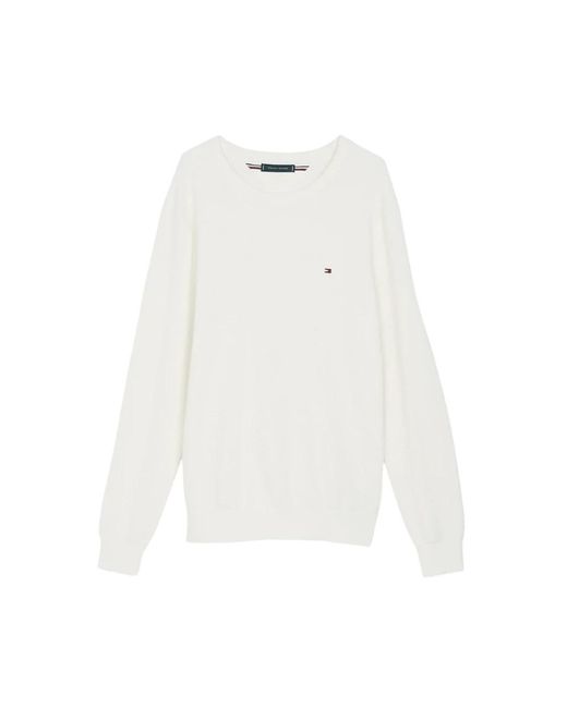 Tommy Hilfiger White Round-Neck Knitwear for men