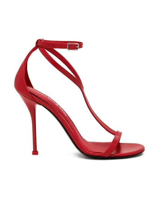 Alexander McQueen Red High Heel Sandals