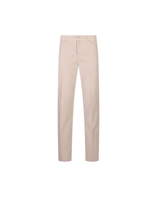 Kiton Chinos in het Natural voor heren