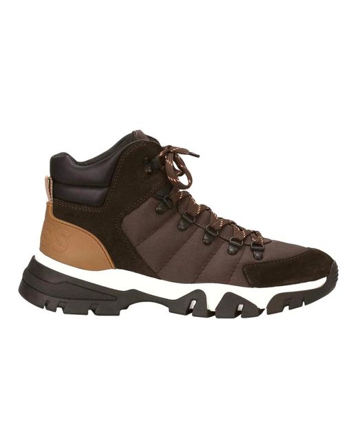 Boss Brown Lace-Up Boots for men