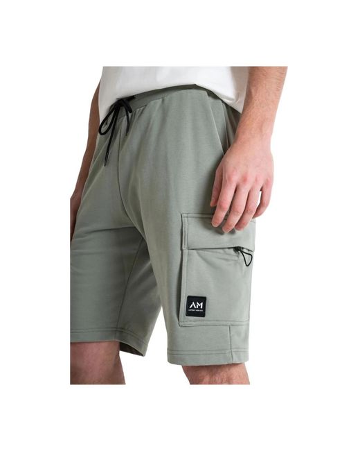 Antony Morato Grüne fleece-shorts in Green für Herren
