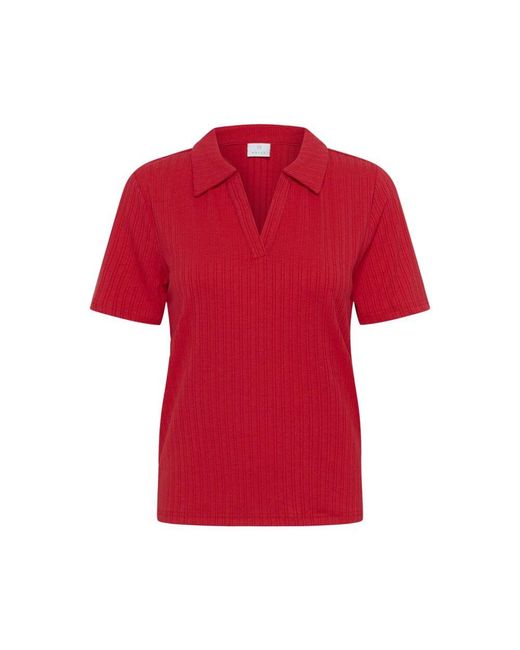 Kaffe Red Feuriges Rotes Polo Tee Top