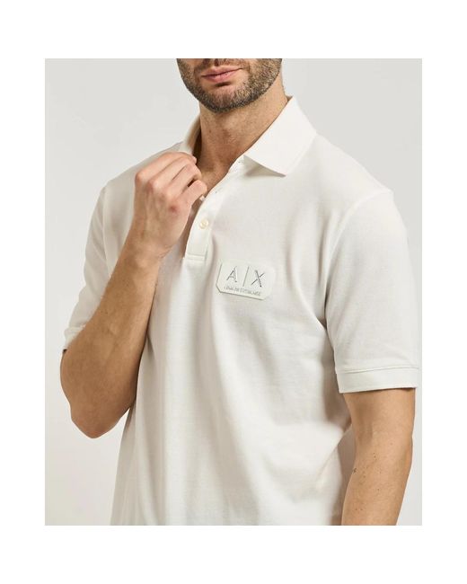 ARMANI EXCHANGE White Polo Shirts for men