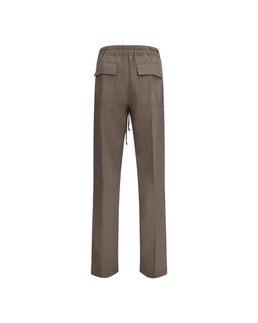 Rick Owens Gray Straight Trousers for men