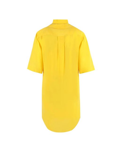 Equipment Yellow Shirt Dresses