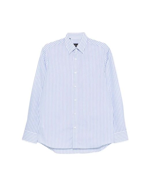 Brioni Blue Casual Shirts for men