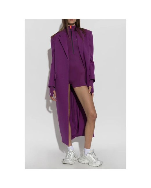 Balenciaga Purple Single-Breasted Coats