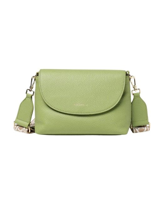 Coccinelle Green Grüne Lederclutch