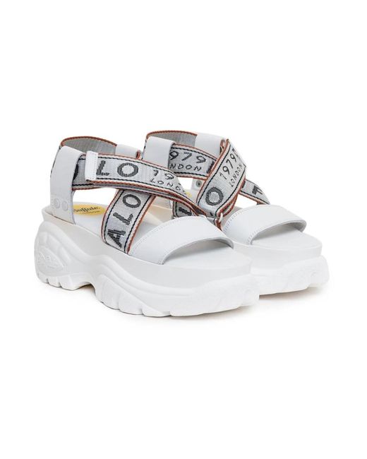 Buffalo White Flat Sandals