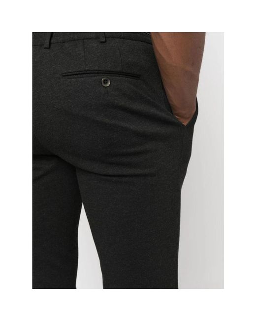 PT Torino Black Slim-Fit Trousers for men