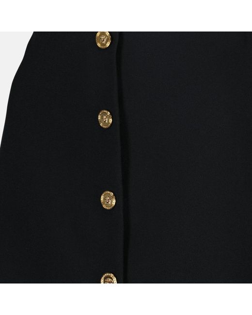 Versace Black Kurzer minirock mit knopfverschluss