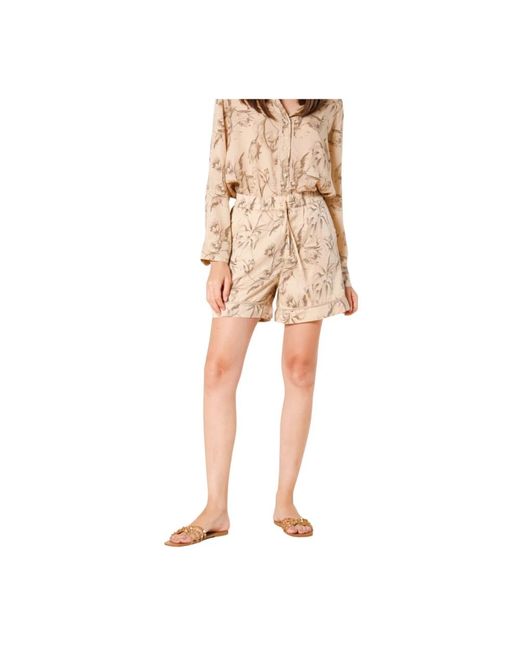 Shorts chino con estampado de hojas Mason's de color Natural