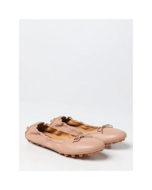 Tod's Pink Ballerina Shoes
