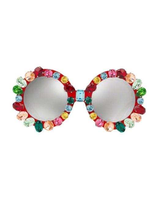 Dolce & Gabbana Red Crystal Sunglasses