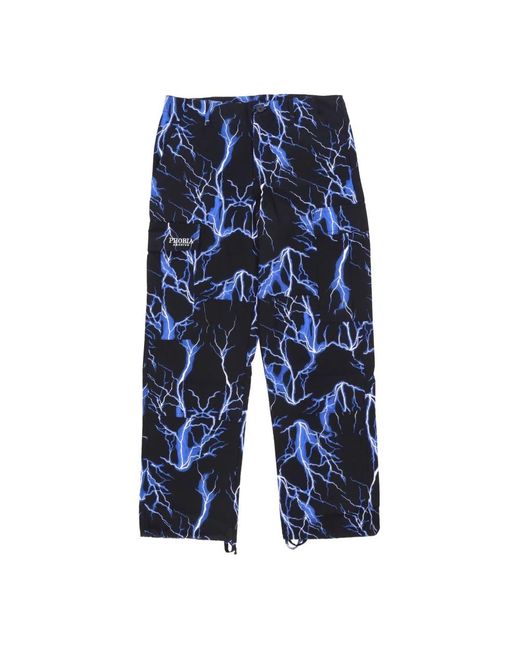 PHOBIA ARCHIVE Lightning Cargo Pants in het Blue voor heren