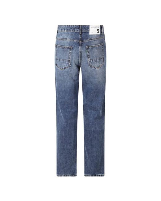 Department 5 Blue Straight Fit Jeans for men
