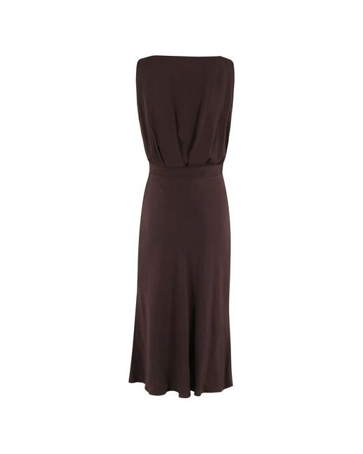 Midi Dresses Elisabetta Franchi de color Brown