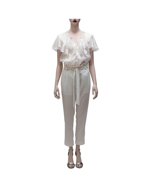 Ermanno Scervino Broeken ,Wit ,Polyester Chino's in het Gray