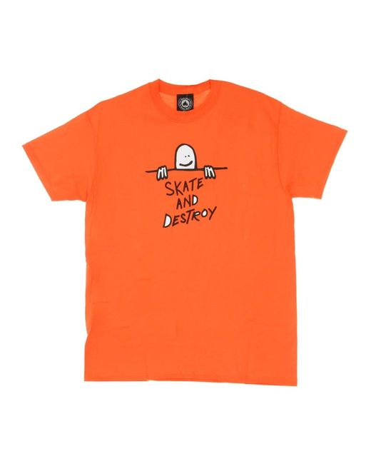 Thrasher Tops ,Oranje ,Oranje Logo Tee T-Shirt in het Orange voor heren
