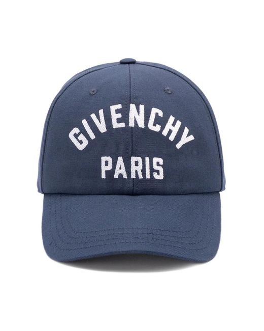 Givenchy Accessoires ,Blauw ,Katoen Geborduurd Logo Blauwe Katoenen Hoed in het Blue voor heren