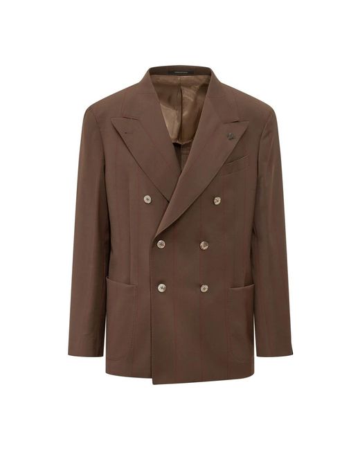 Gabriele Pasini Double-Breasted Blazer in het Brown voor heren