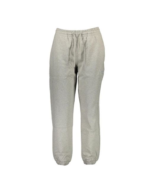 Calvin Klein Broeken ,Grijs ,Katoen Sportieve Grijze Damesbroek in het Gray