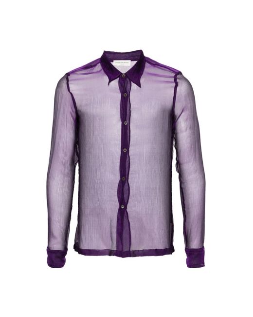 Dries Van Noten Purple Casual Shirts for men