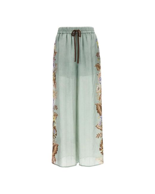 Zimmermann Coco Relaxed Pant in het Green