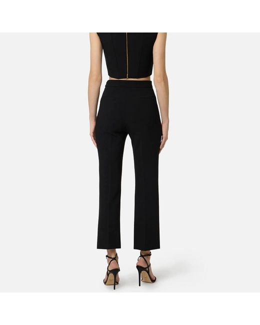 Elisabetta Franchi Black Wide Trousers
