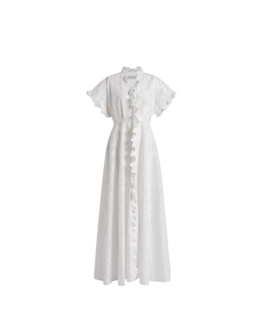 Alberta Ferretti Maxi Jurk in het White