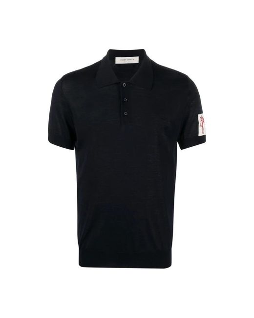 Golden Goose Deluxe Brand Black Polo Shirts for men