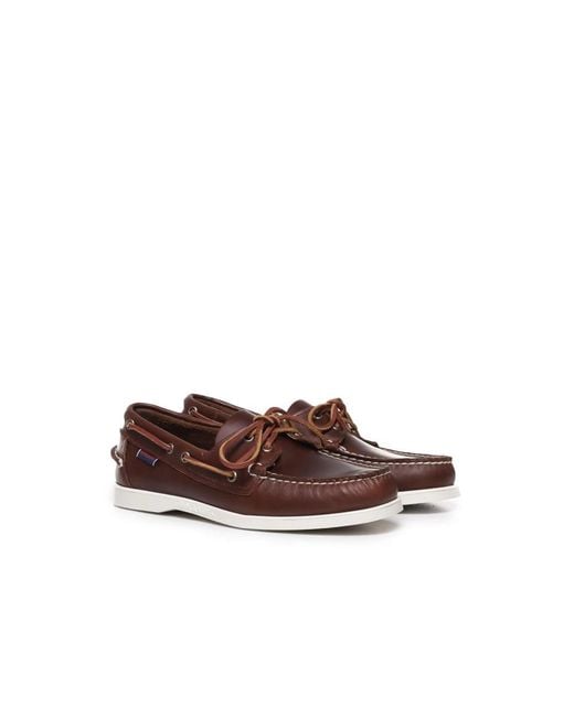 Sebago Brown Boat Shoes for men