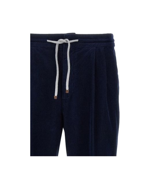 Brunello Cucinelli Slim-Fit Broek in het Blue voor heren